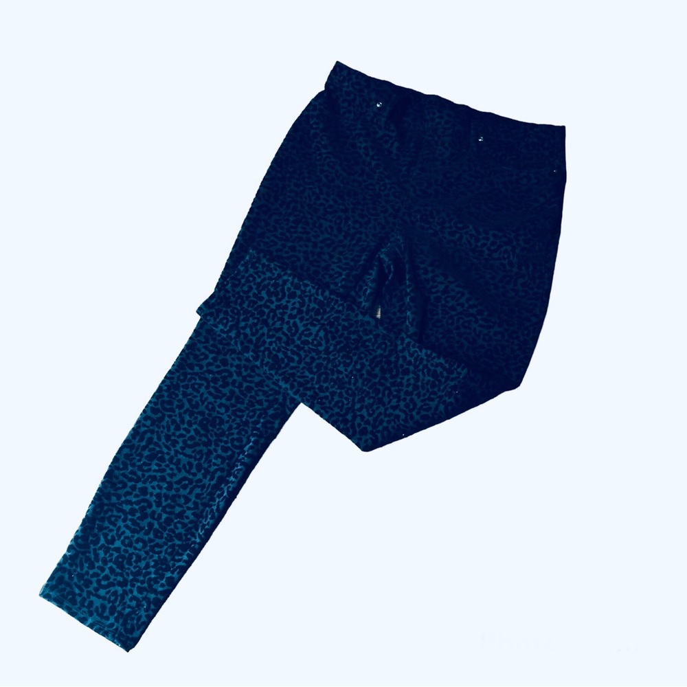 TERRA & SKY | Navy Frock Print Pant | Sz 14W
